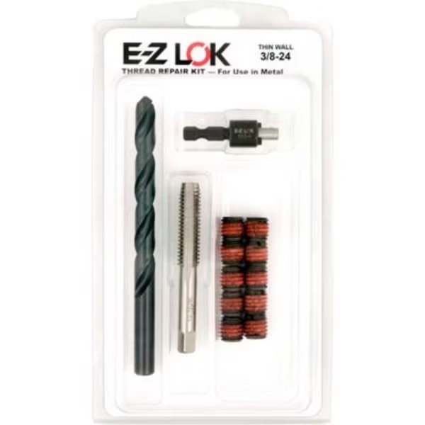 Thread Repair Kit, Self Locking Thread Inserts, 3/8